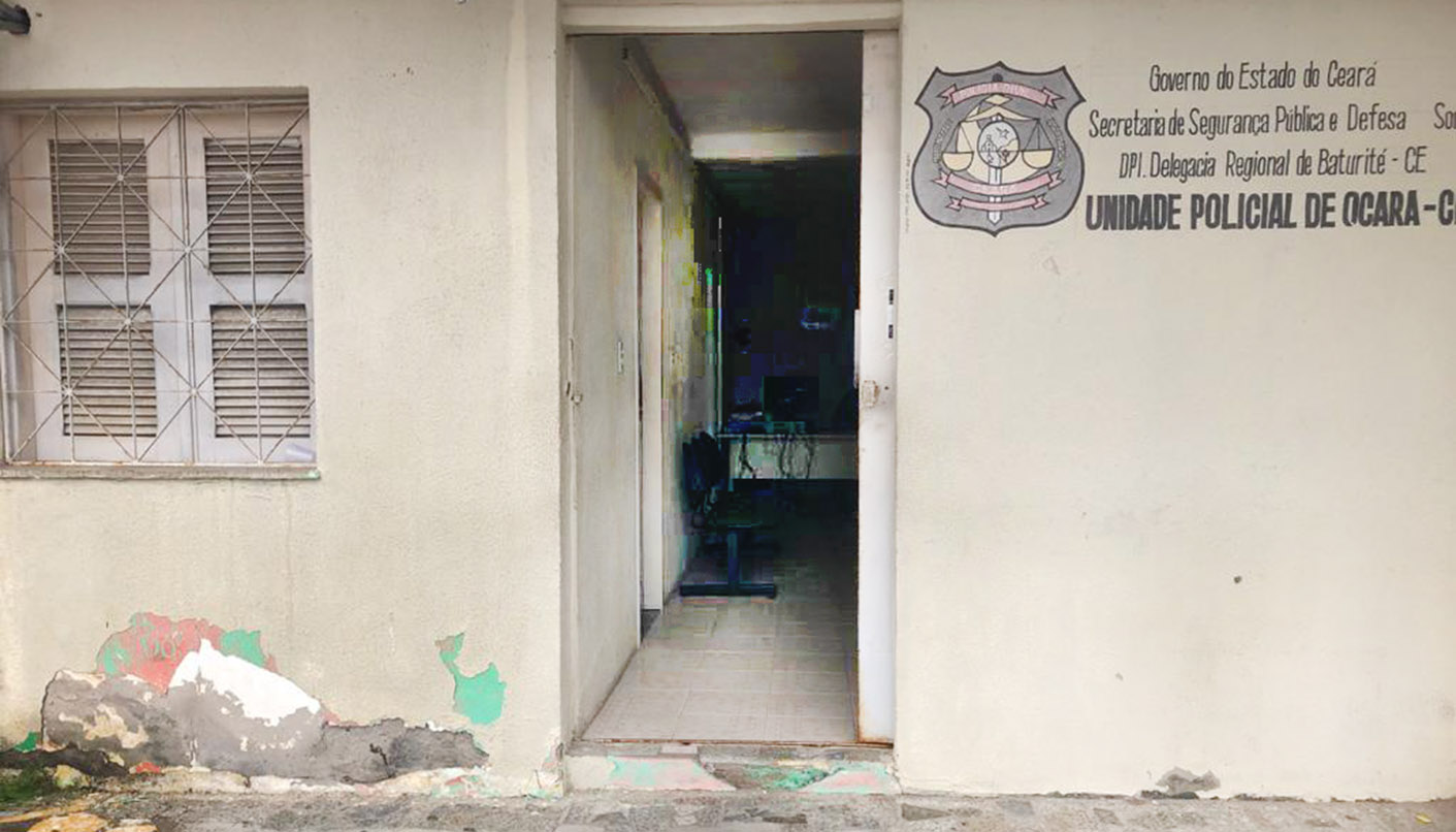 Estrutura atual do prédio da Polícia Civil em Ocara