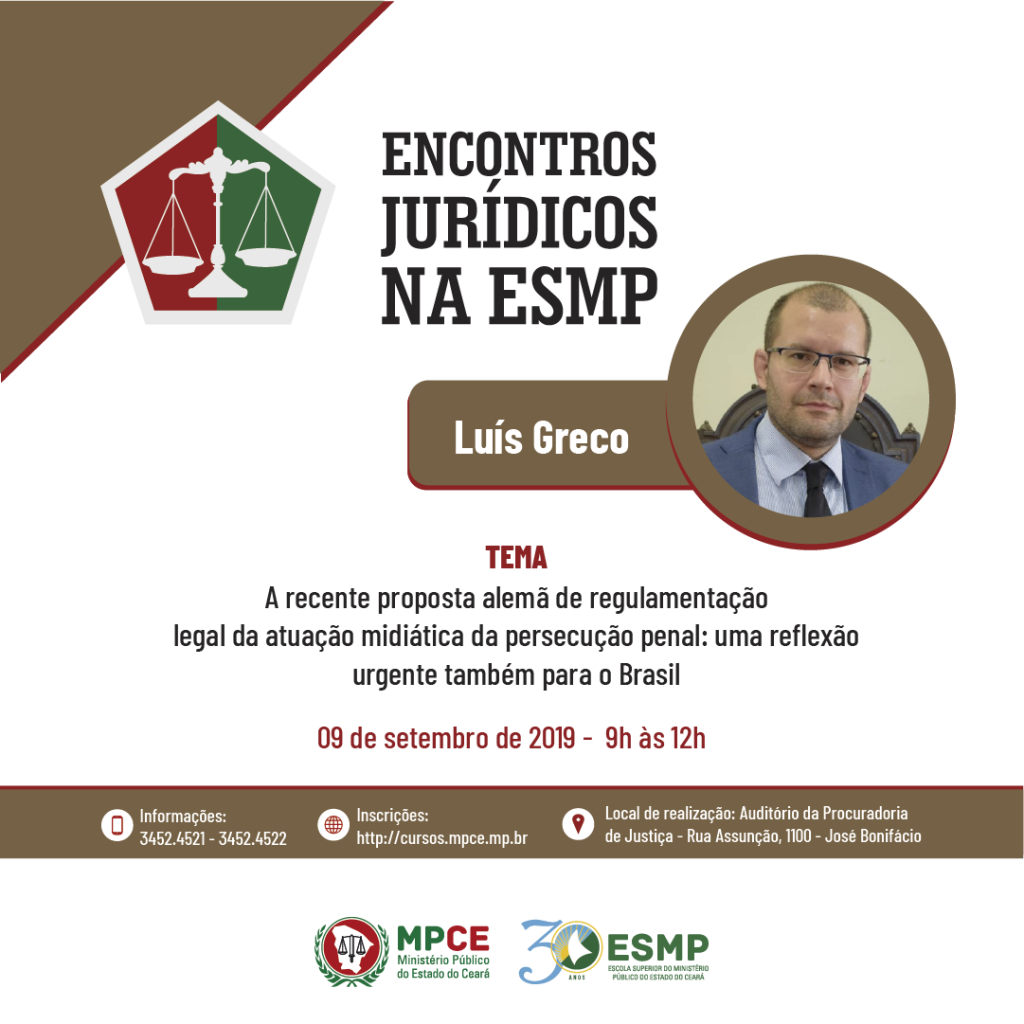 Regulamentação legal da atuação midiática da persecução penal é tema de mais uma edição dos Encontros Jurídicos