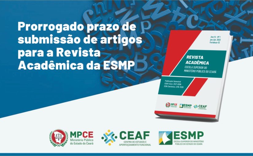 Prorrogado prazo de submissão de artigos para a Revista Acadêmica da ESMP