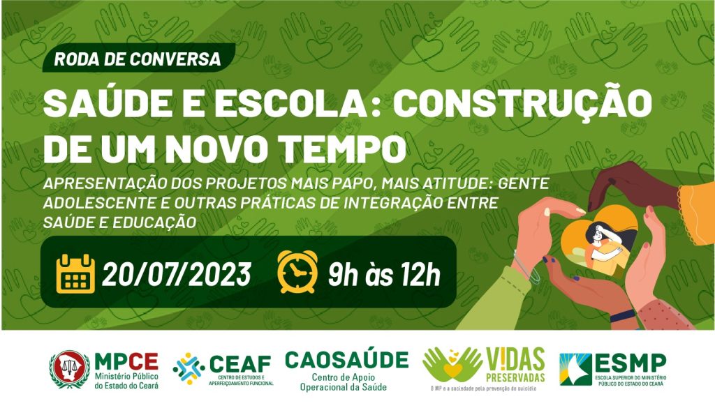 MPCE promove roda de conversa sobre integração entre áreas da Saúde e Educação no desenvolvimento de jovens nesta quinta-feira (20)