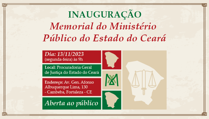 Memorial do MPCE será inaugurado no dia 13 de novembro na Procuradoria Geral de Justiça  
