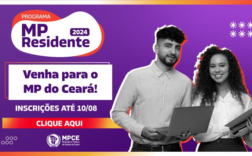 Vão até o próximo sábado (10) inscrições para Programa MP Residente, voltado a profissionais graduados de diversos cursos