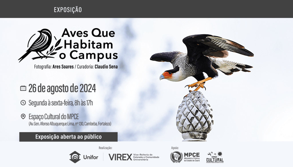 MP do Ceará promove exposição “Aves que Habitam o Campus” no Espaço Cultural da Procuradoria Geral de Justiça