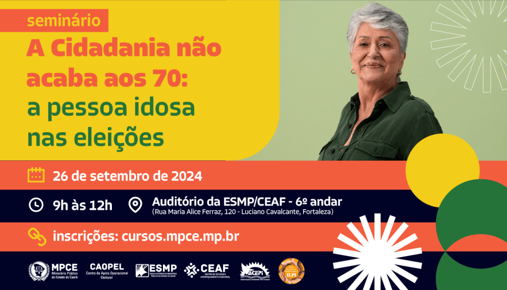 Voto da pessoa idosa como ferramenta de cidadania é tema de seminário do MP do Ceará nesta quinta (26)