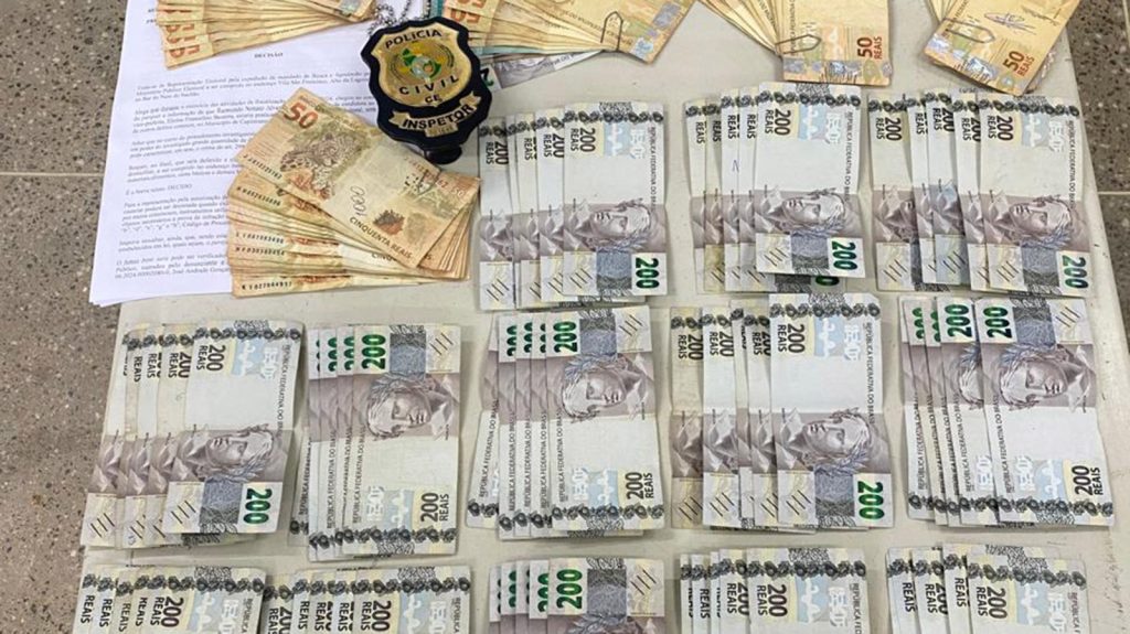 MP Eleitoral e Polícia Civil apreendem mais de R$ 17 mil que seriam utilizados para compra de votos em Capistrano