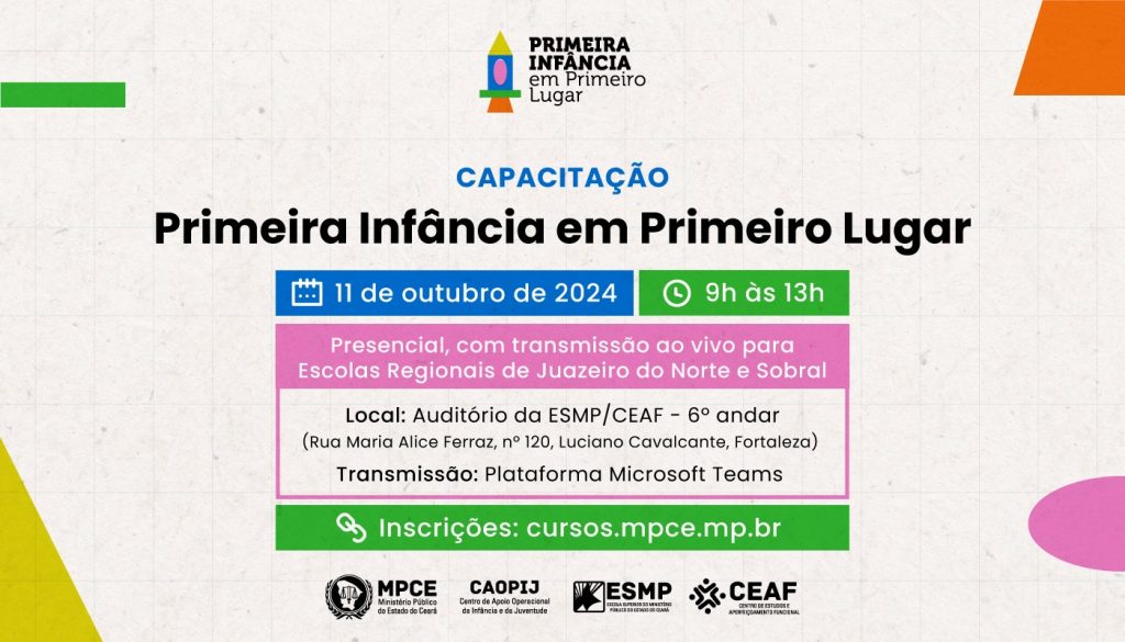 MP do Ceará apresentará estratégias para garantir continuidade de políticas públicas para a primeira infância nesta sexta (11)
