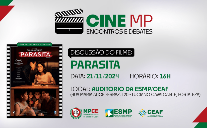 Quarta edição do Cine MP debaterá ‘’Parasita’’, vencedor do Oscar de melhor filme