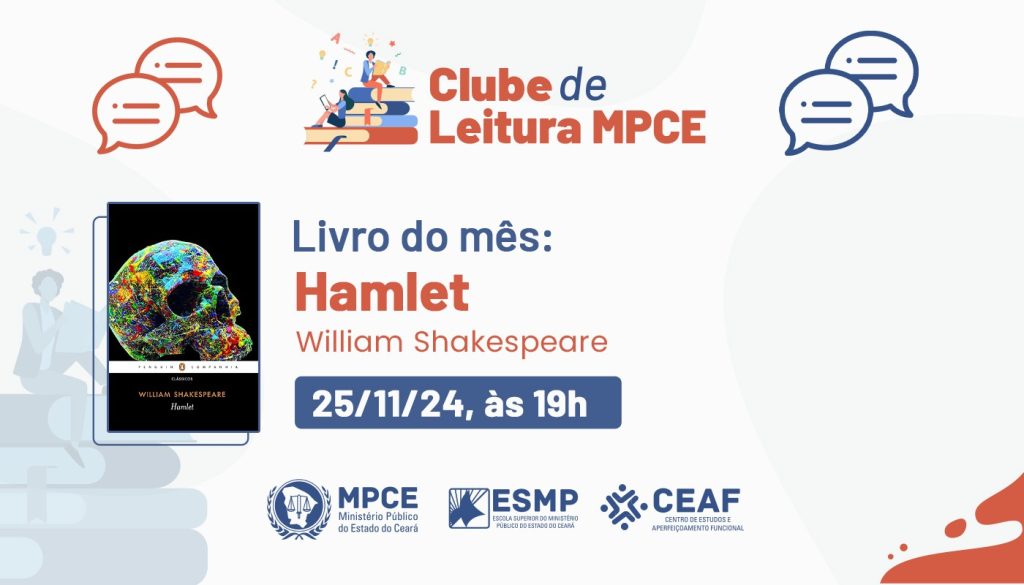 “Hamlet” de William Shakespeare é o título escolhido para a edição de novembro do Clube de Leitura