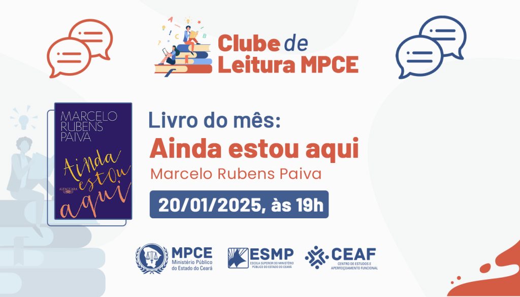 Clube de Leitura irá discutir a obra “Ainda estou aqui” de Marcelo Rubens Paiva em janeiro de 2025