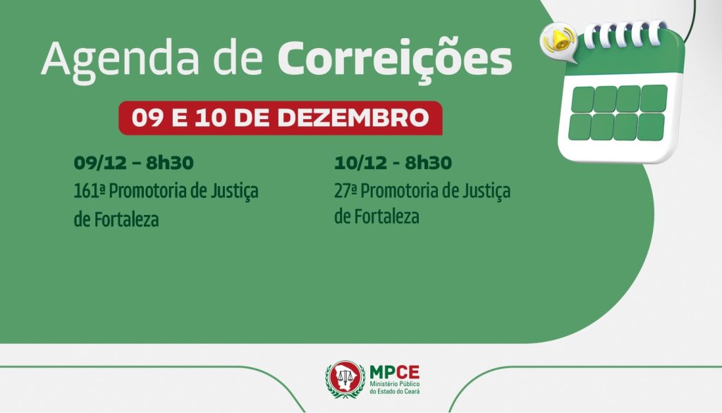 Corregedoria-Geral do MP do Ceará visita Promotorias de Justiça de Fortaleza na próxima semana