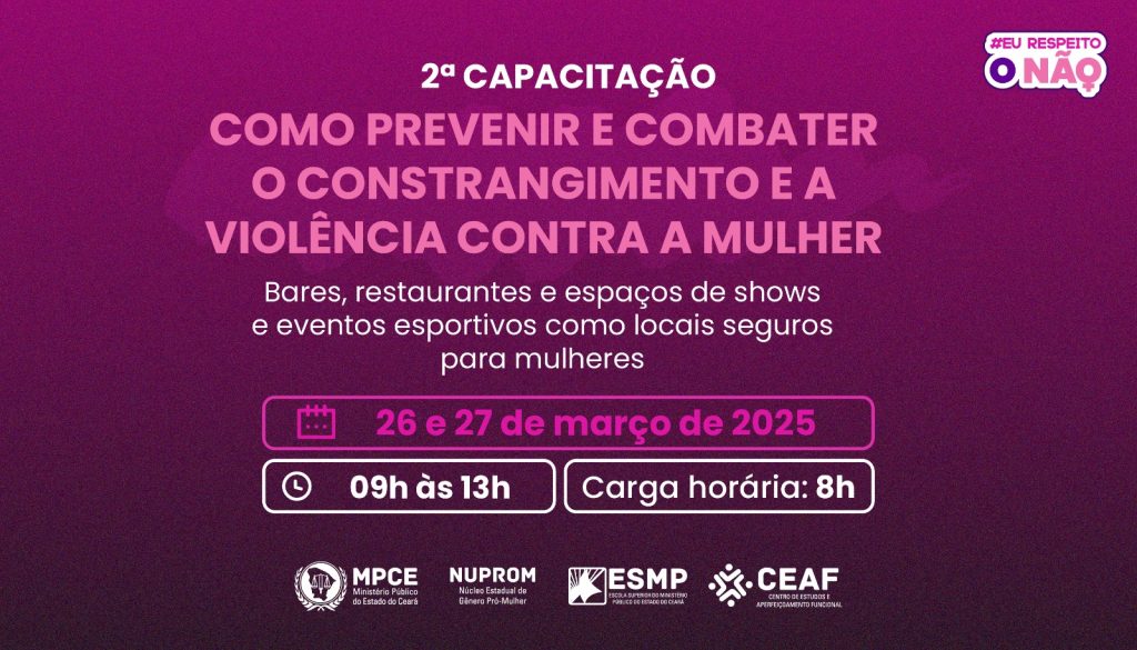 MP do Ceará promove 2ª capacitação de profissionais de estabelecimentos comerciais para combater a violência contra a mulher