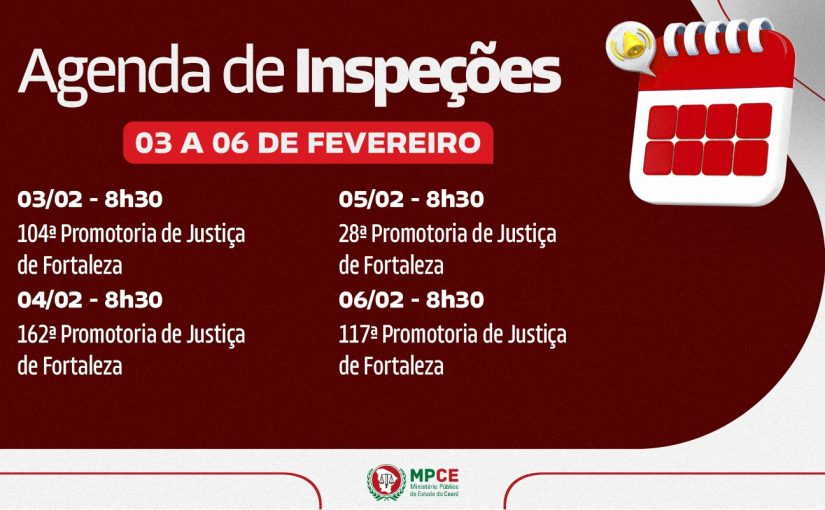 Corregedoria-Geral do MP do Ceará visita Promotorias de Justiça de Fortaleza na próxima semana