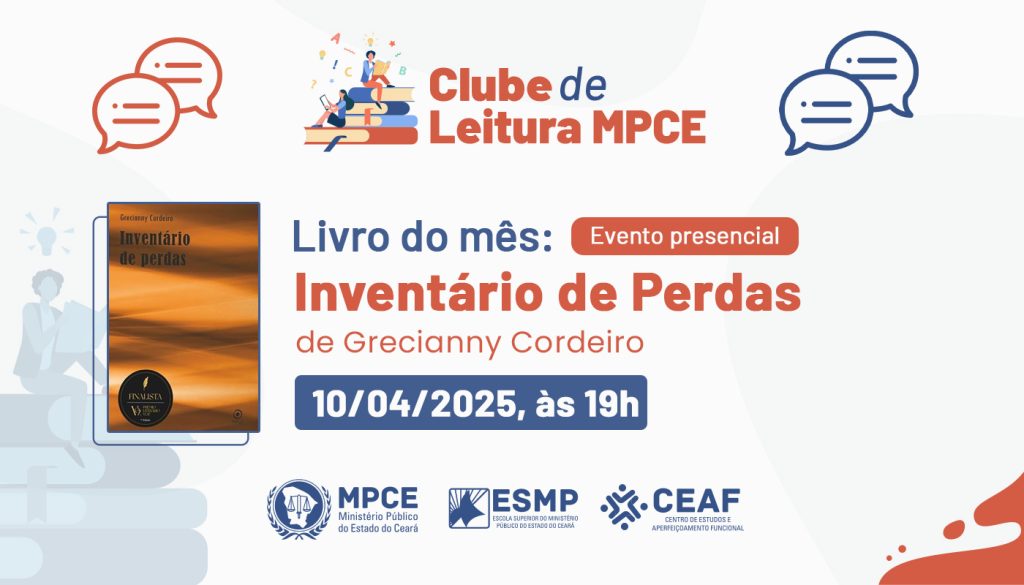 Clube de Leitura de abril debaterá o romance Inventário de Perdas durante Bienal Internacional do Livro, em Fortaleza 