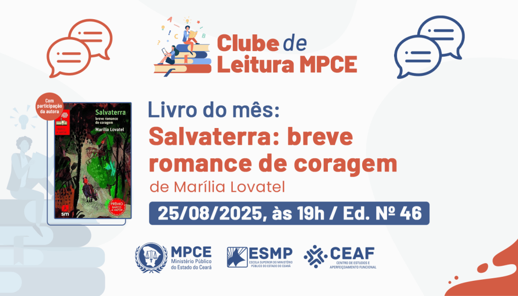 Edição de agosto do Clube de Leitura debaterá livro “Salvaterra – breve romance de coragem”