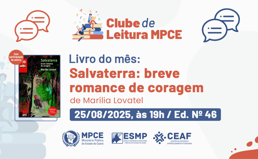 Edição de agosto do Clube de Leitura debaterá livro “Salvaterra – breve romance de coragem”