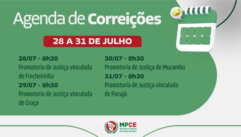 Corregedoria-Geral do MP do Ceará visita Promotorias de Justiça de Frecheirinha, Graça, Mucambo e Pacujá entre 28 e 31 de julho