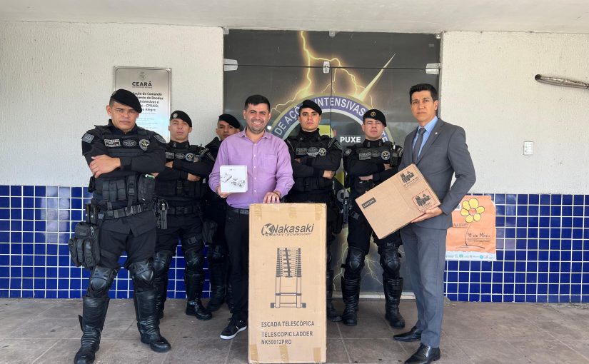 MP do Ceará doa equipamentos recebidos em acordos com investigados à PM de Várzea Alegre