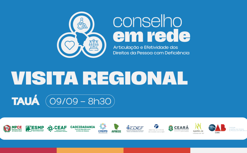 MP irá a Tauá nesta terça (09) debater direitos das pessoas com deficiência e fortalecimento de conselhos municipais