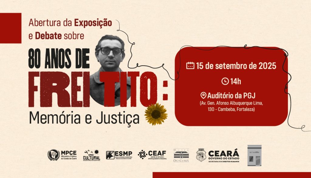 Debate sobre 80 anos de Frei Tito de Alencar inaugura exposição sobre a vida do religioso no MP do Ceará