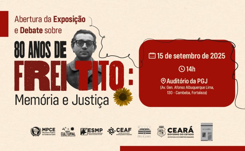Debate sobre 80 anos de Frei Tito de Alencar inaugura exposição sobre a vida do religioso no MP do Ceará