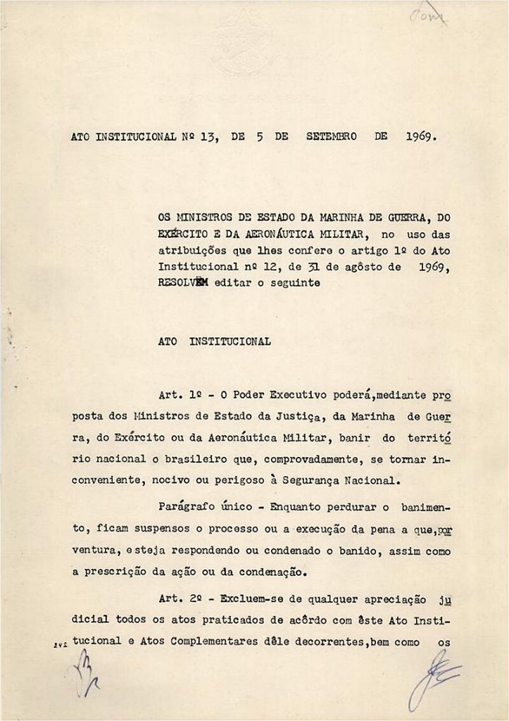 O Ato institucional Nº 13 