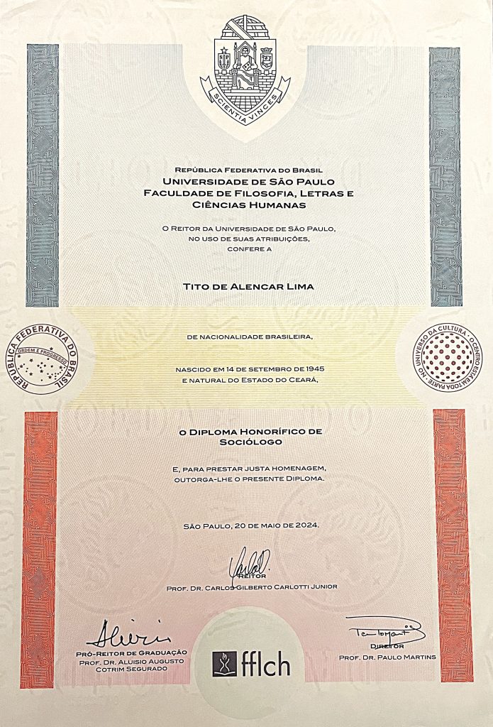 Iniciou o curso de Ciências Sociais na USP