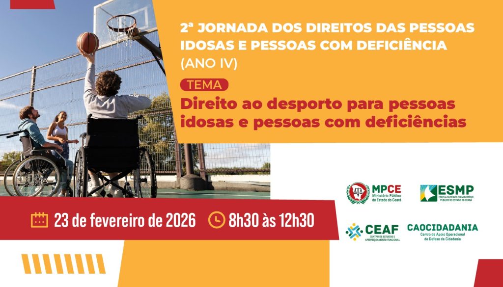 MP do Ceará debaterá nesta segunda (23) acesso ao esporte em mais uma Jornada do Idoso e da Pessoa com Deficiência