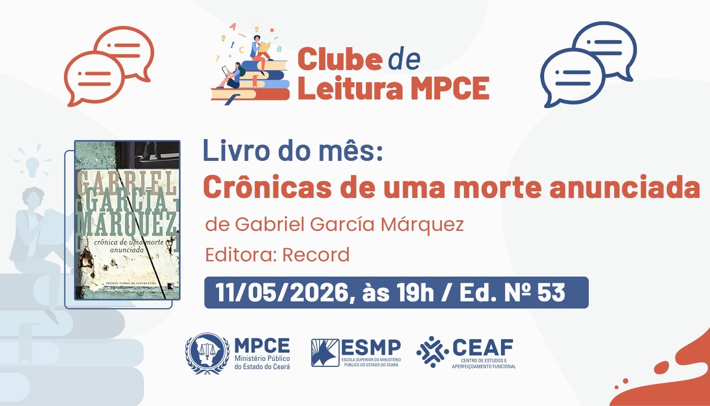 Edição de maio do Clube de Leitura debaterá o livro “Crônica de uma morte anunciada” de Gabriel García Márquez