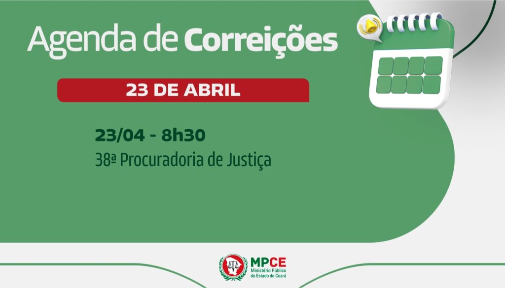 Corregedoria-Geral do MP visita 38ª Procuradoria de Justiça no dia 23 de abril