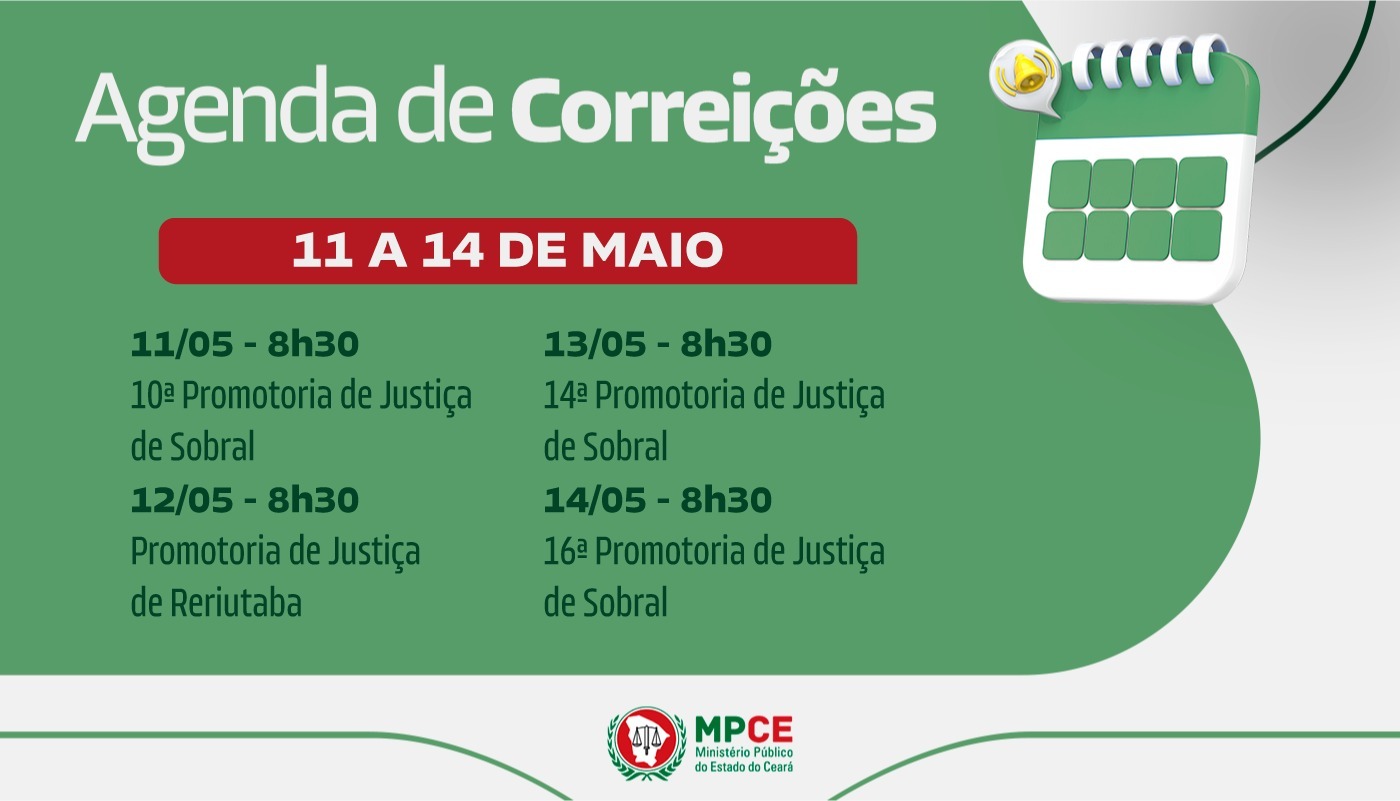 Corregedoria-Geral do MP visita Promotorias de Justiça de Sobral e de Reriutaba entre os dias 11 e 14 de maio
