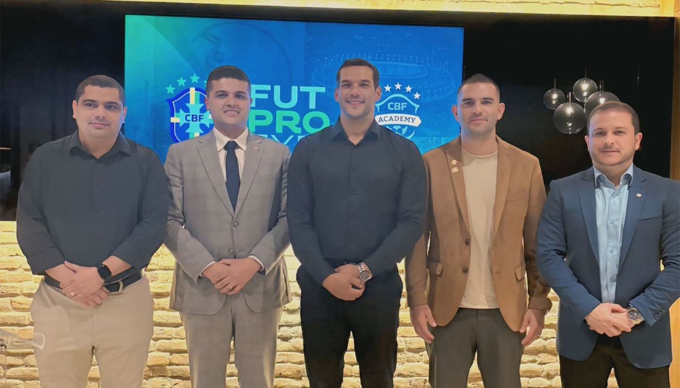 Membros do MP do Ceará participam da FutPro Expo 2026 e dialogam com presidente da CBF sobre defesa do torcedor