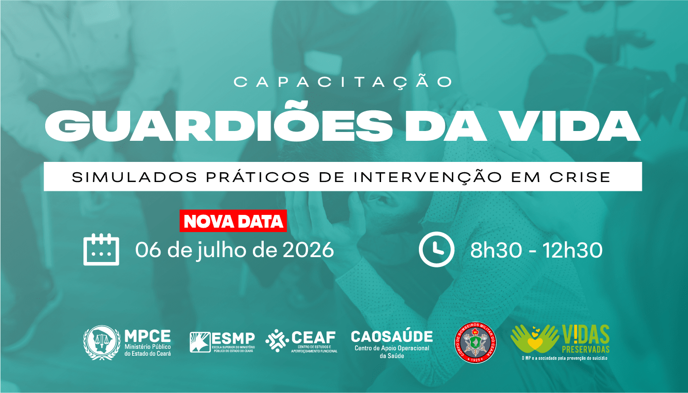 MP do Ceará promoverá curso sobre prevenção ao suicídio e intervenção em situações de crise