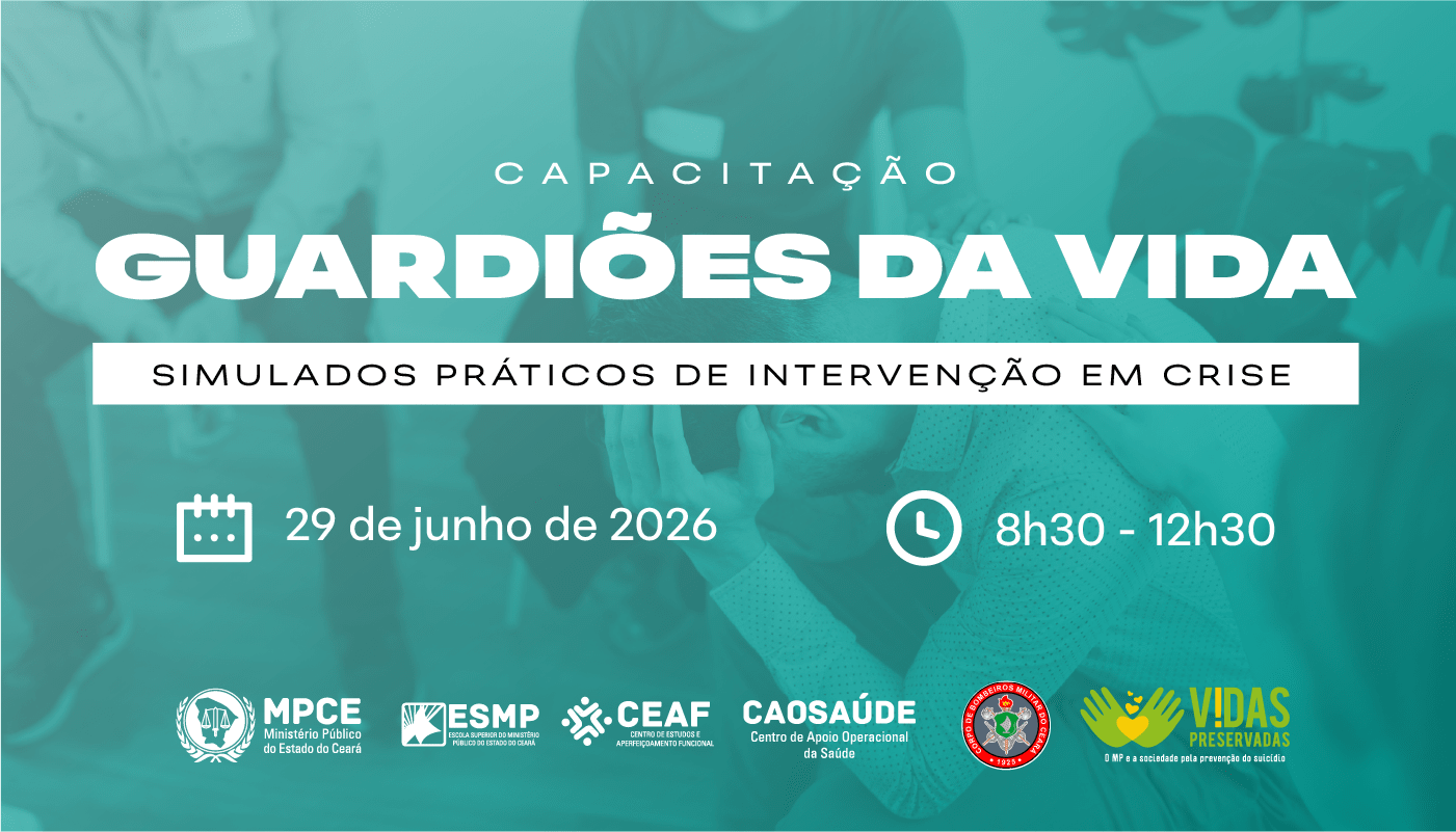 MP do Ceará promoverá curso sobre prevenção ao suicídio e intervenção em situações de crise