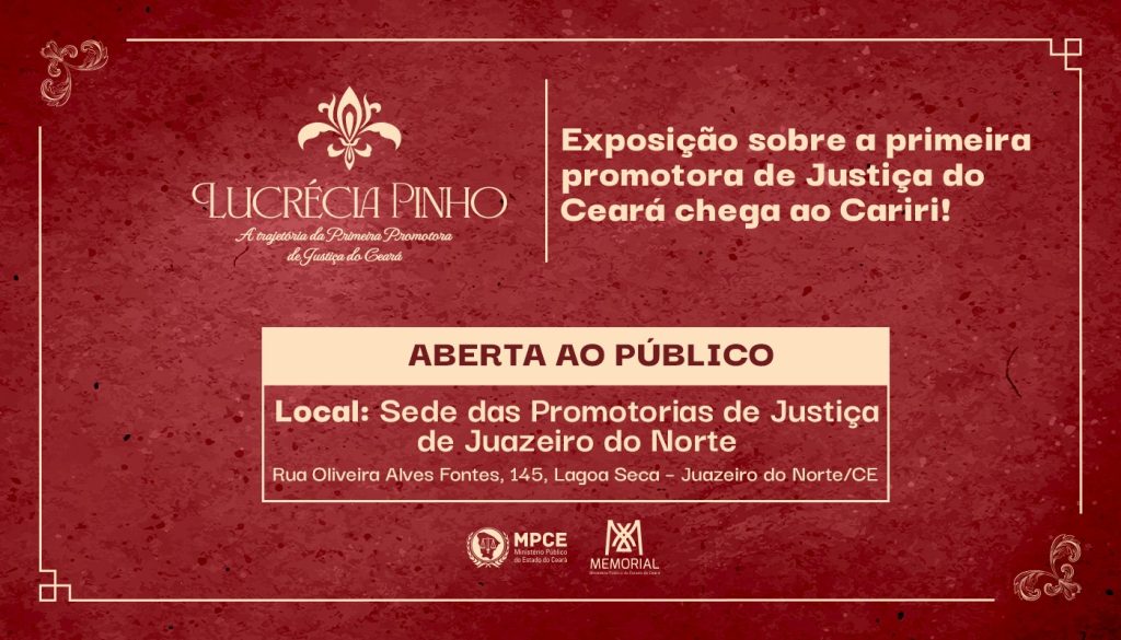 Exposição sobre legado da primeira promotora de Justiça do Ceará chega à sede do MP em Juazeiro do Norte