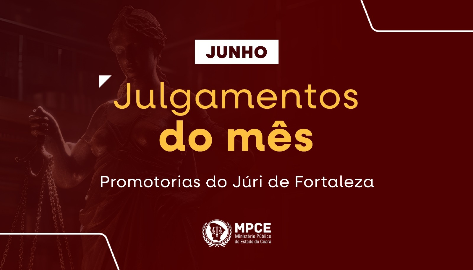 Na capital, MP do Ceará atuou em 59 júris que resultaram na condenação de 47 réus no mês de junho