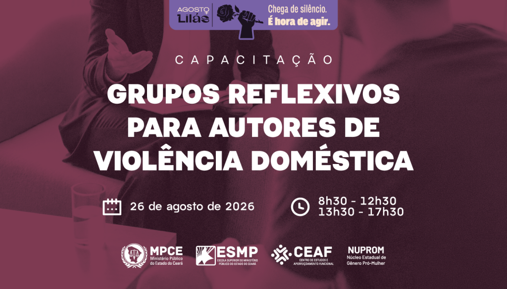 MP promove capacitação para criação de grupos reflexivos para autores de violência doméstica