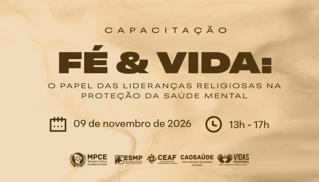 MP do Ceará capacitará líderes e multiplicadores religiosos para atuarem na prevenção do suicídio